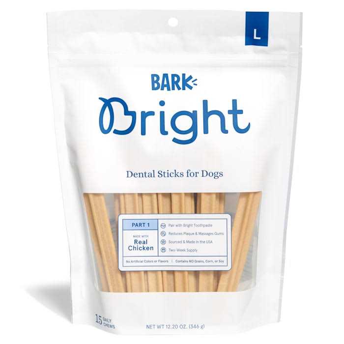 Bark Bright Dental Sticks for Large Dogs Chews - Healthber