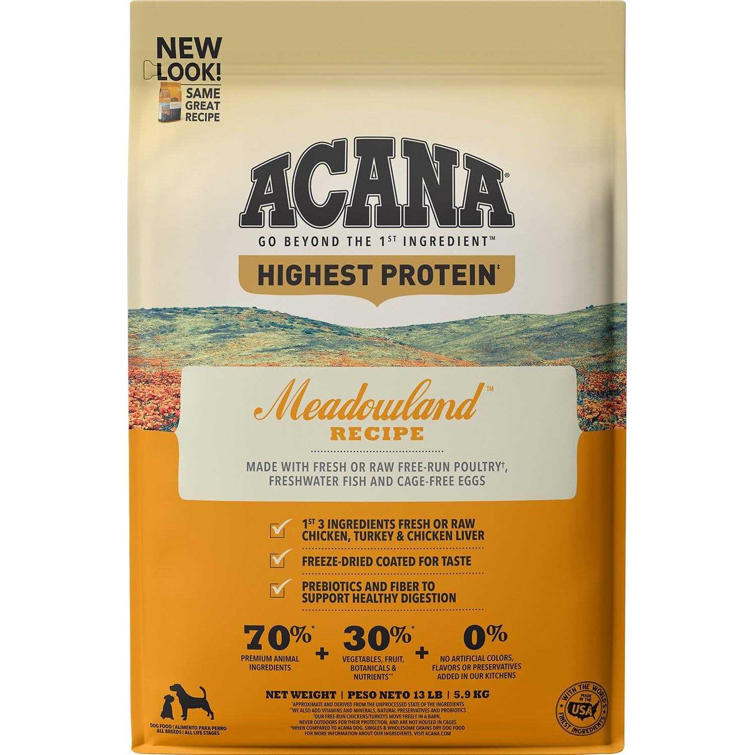Acana Regionals Meadowland Dry Dog Food - Healthber