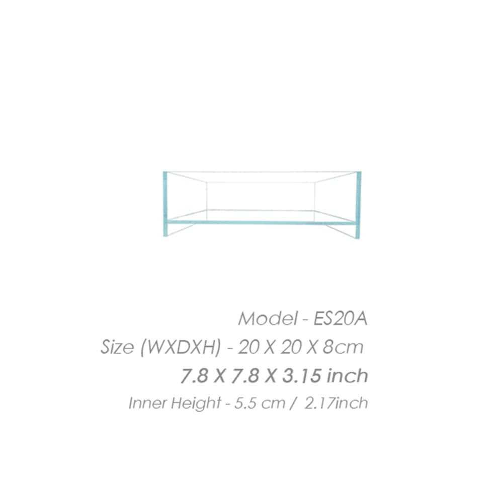 HIRO Aquatics Nano Shallow Rimless Glass Aquarium low-iron Glass - Healthber