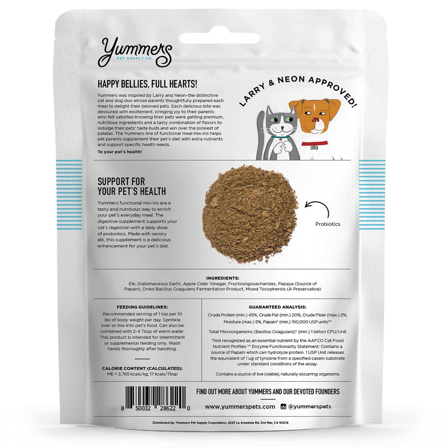 Yummers Digestive Functional Mix-Ins Elk Cat Food Topper - Healthber