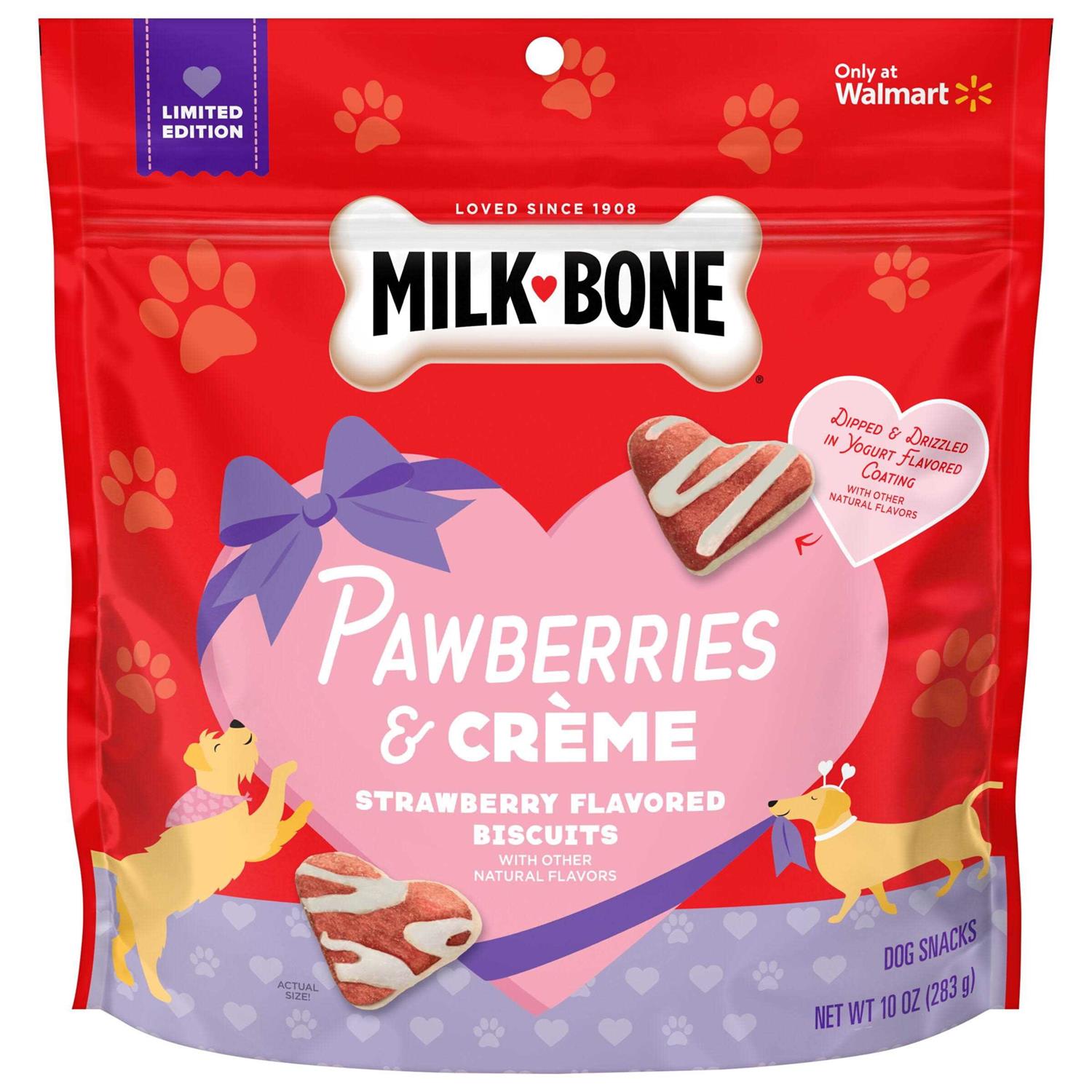 Milk-bone Pawberries & Crme Strawberry Flavored Dog Biscuits - Healthber
