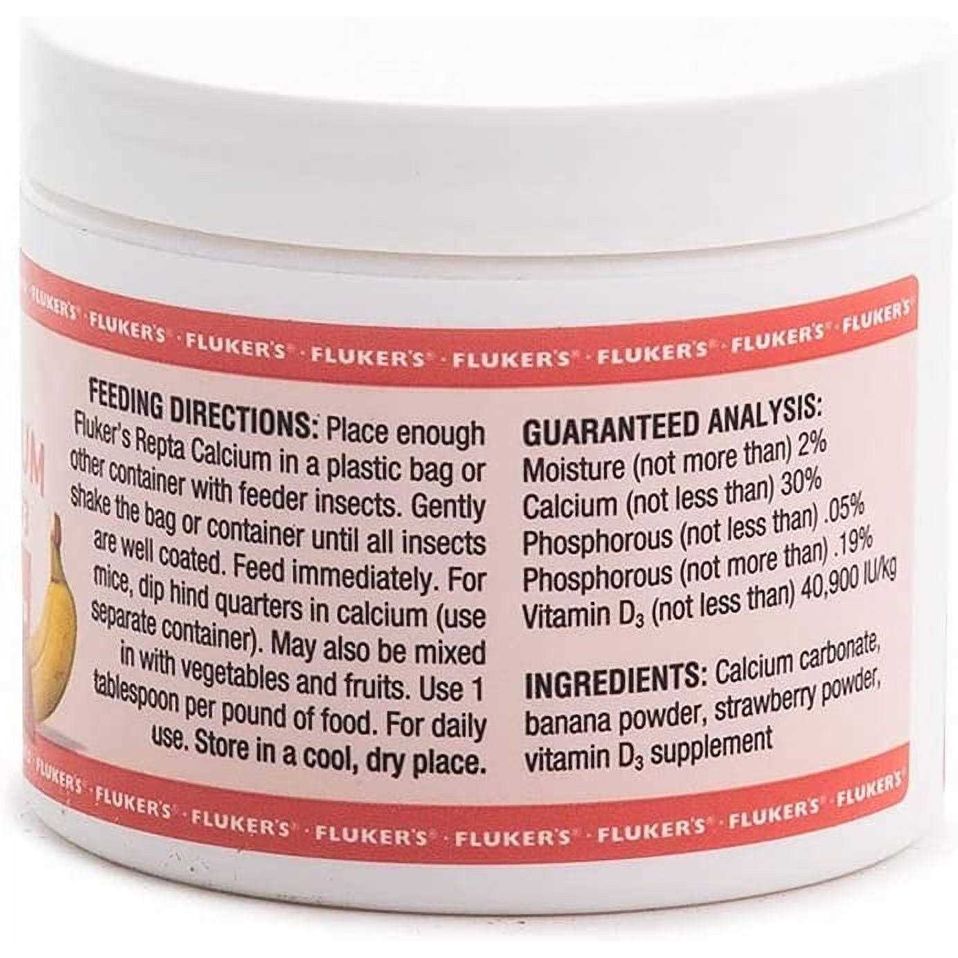 Flukers Repta Calcium with Vitamin D3 Strawberry Banana Flavored - Healthber