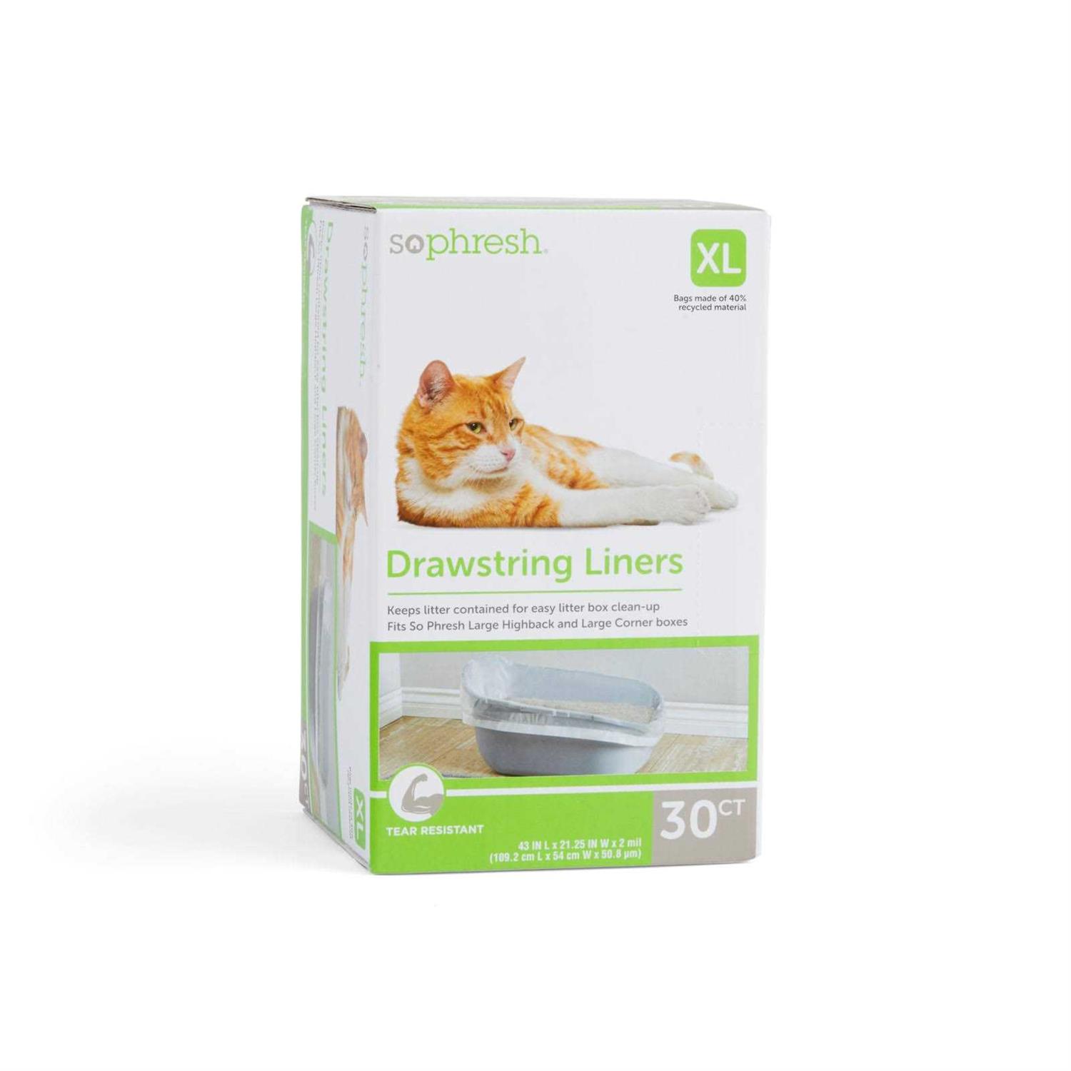So Phresh Drawstring Liners for Highback Boxes for Cats - Healthber