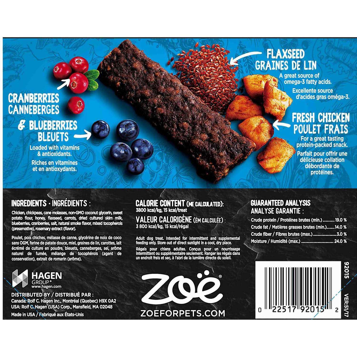 Zoe Beef Recipe Super Bars Dog Treats - Healthber