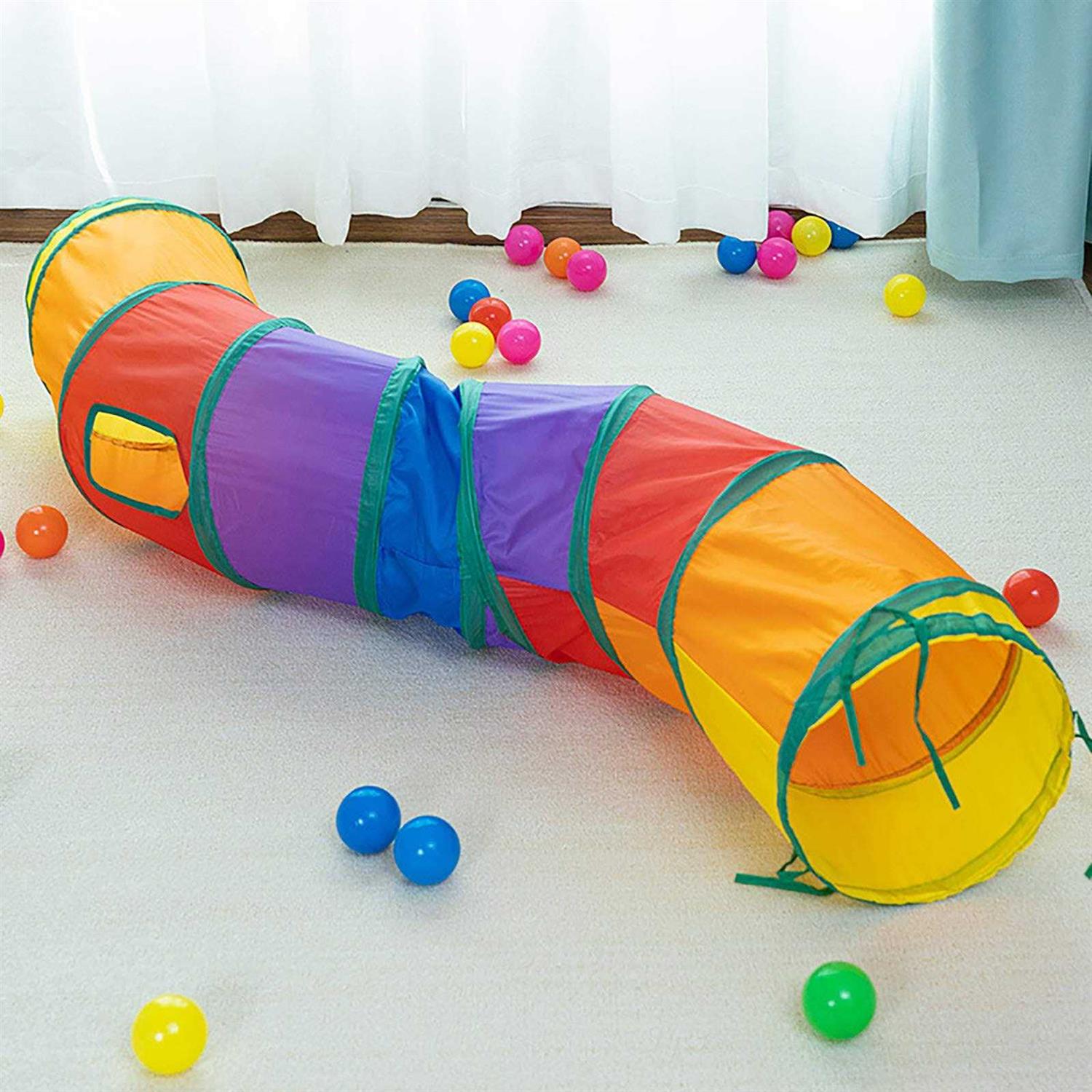 iCAGY Cat Tunnel for Indoor Cats Interactive Rabbit Tunnel Toys Pet Toys Play Tunnels for Cats Kittens Rabbits Puppies Crinkle Collapsible Pop Up - Healthber
