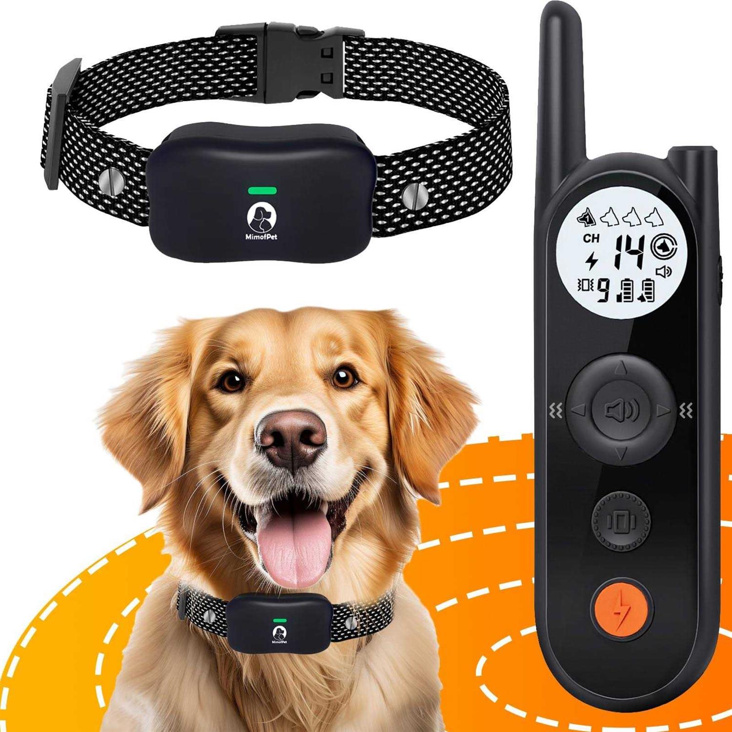MIMOFPET Wireless Dog Fence System with Training Remote Up to 3500ft Adjustable Electric Fence for Dogs,Waterproof Dog Training Collar - Healthber