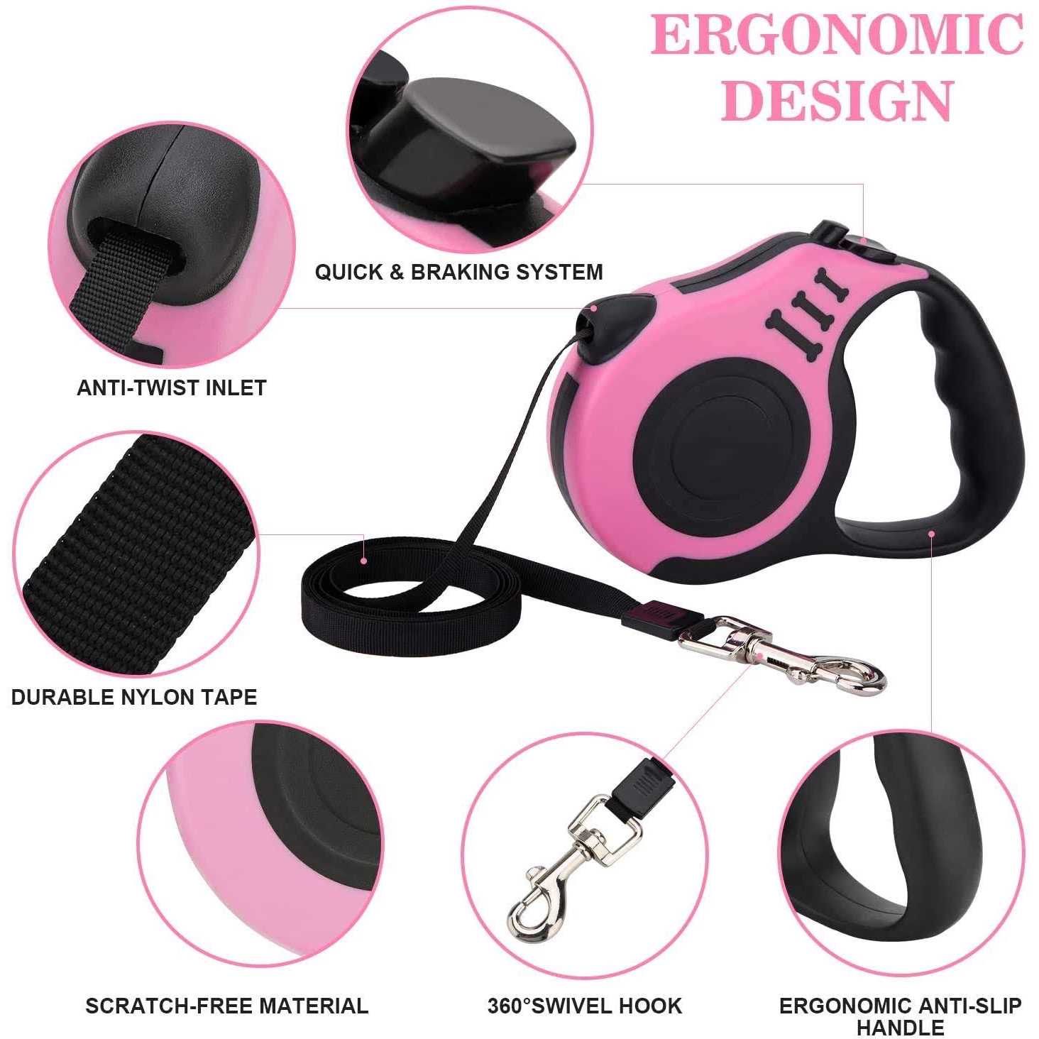Alicedreamsky Retractable Dog Leash Long Suitable for Small Medium Dogs up - Healthber
