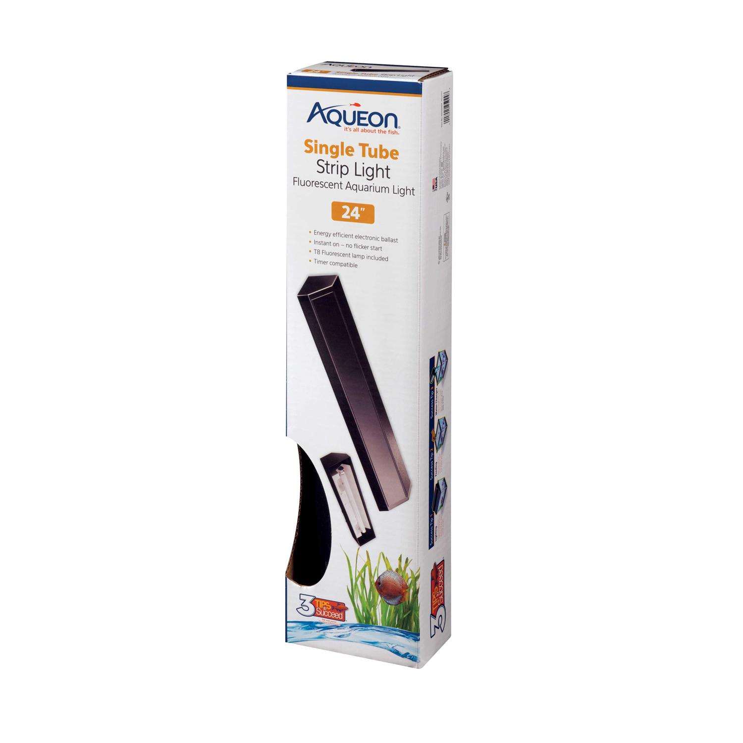 Aqueon Fluorescent Strip Light Black - Healthber