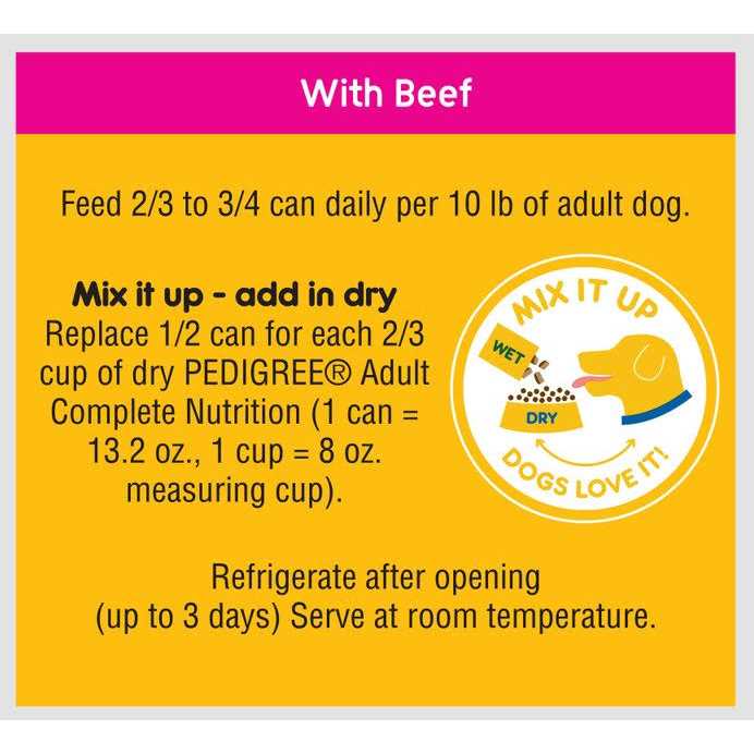 Pedigree Chopped Ground Dinner Variety Pack with Beef & Chicken Wet Dog Food - Healthber