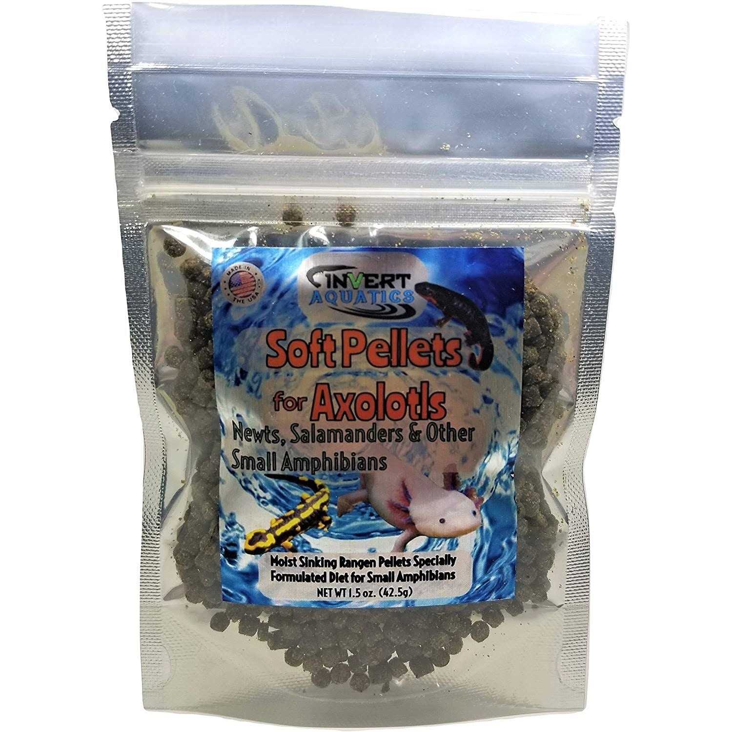 Invert Aquatics Soft Pellets for Axolotls Moist Sinking Diet for Axolotl - Healthber
