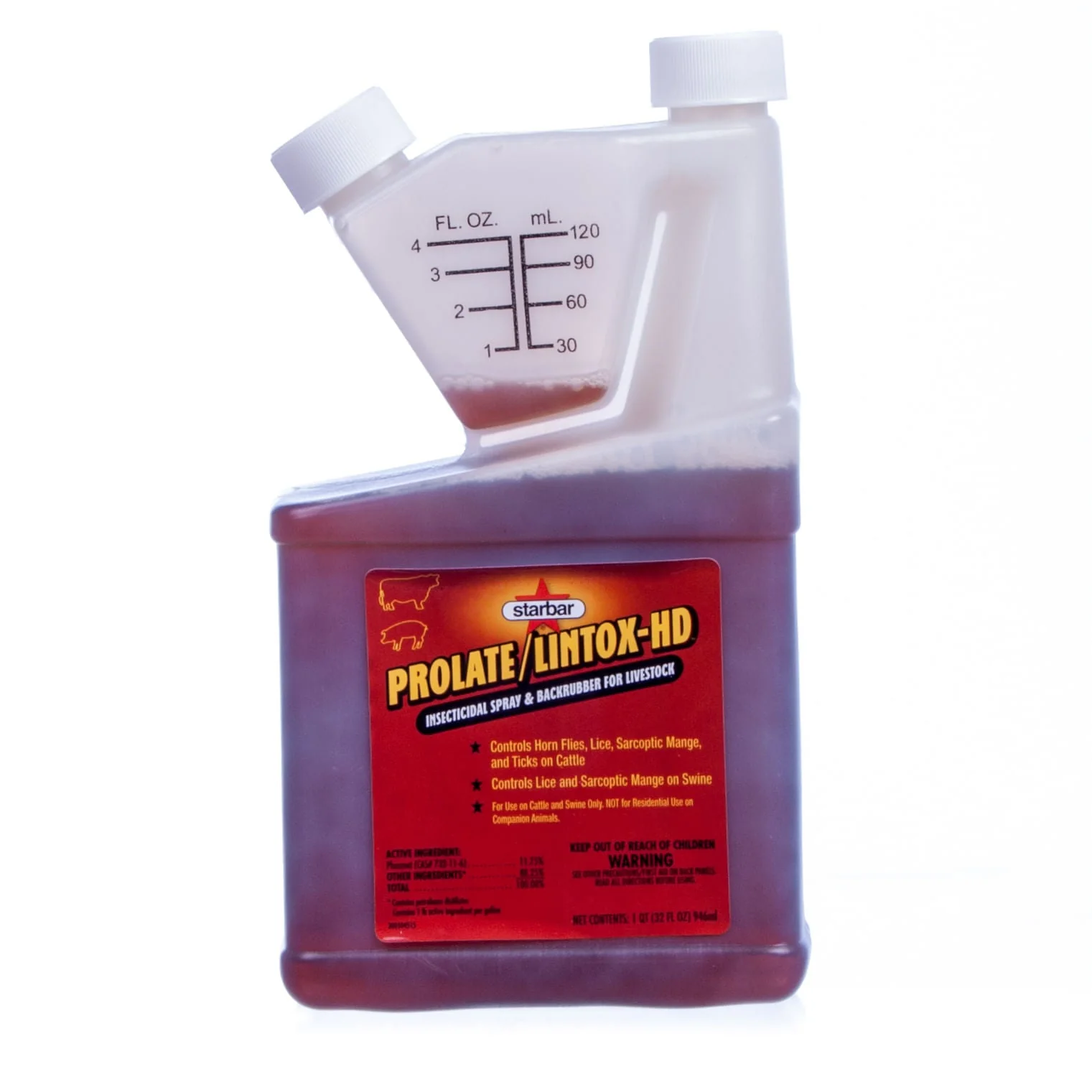 Prolate/Lintox-HD Insecticide Spray & Backrubber for Livestock - Healthber