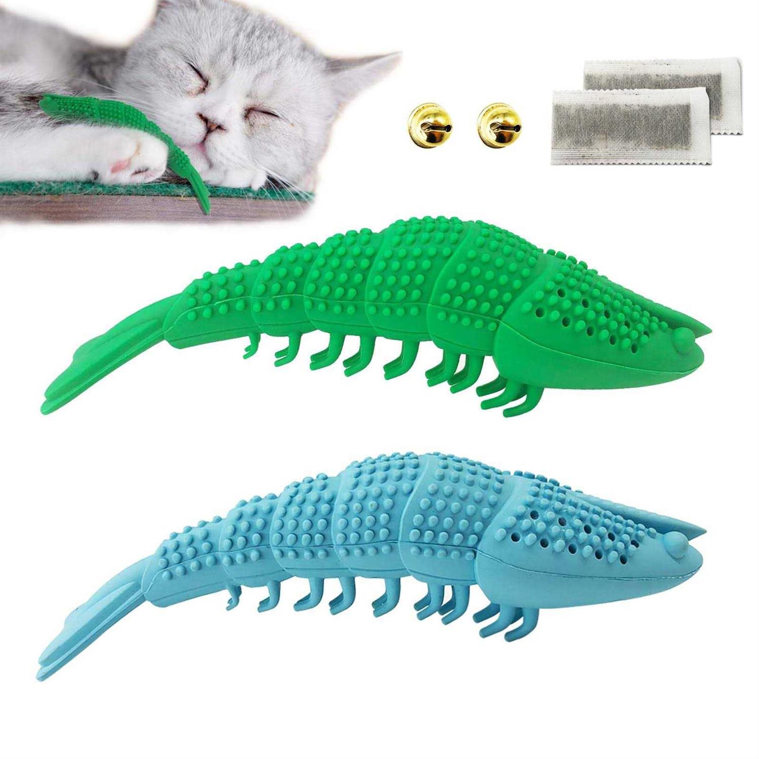 Eeaivnm cat toothbrush catnip toy,interactive rubber dental care for pet kitten kitty - Healthber