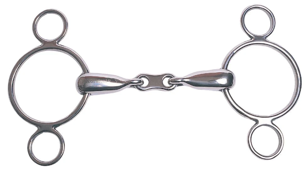 Korsteel French Link 2 Ring Dutch Gag Bit - Healthber