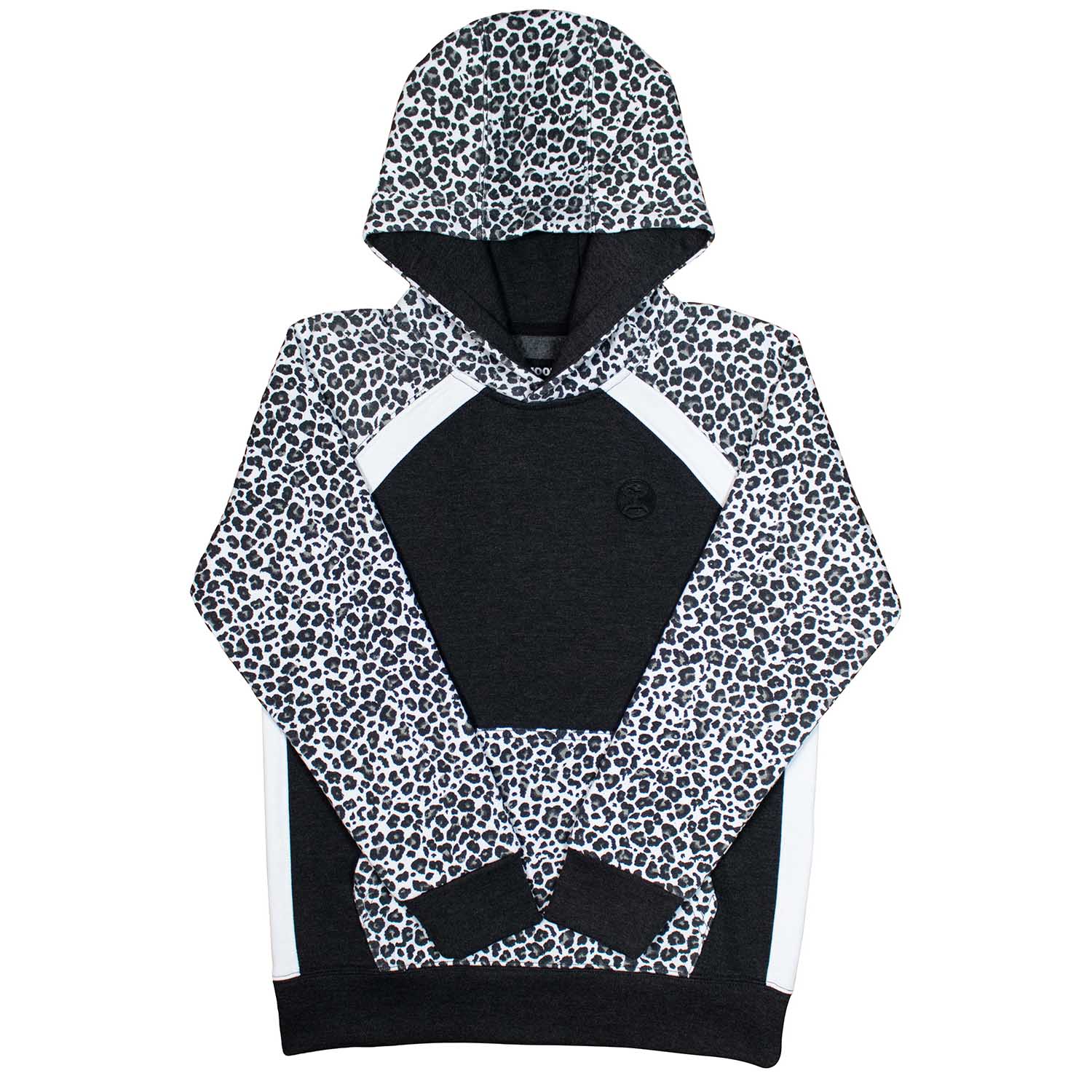 Hooey Savannah Ladies' Hoodie, Black & White Cheetah - Healthber