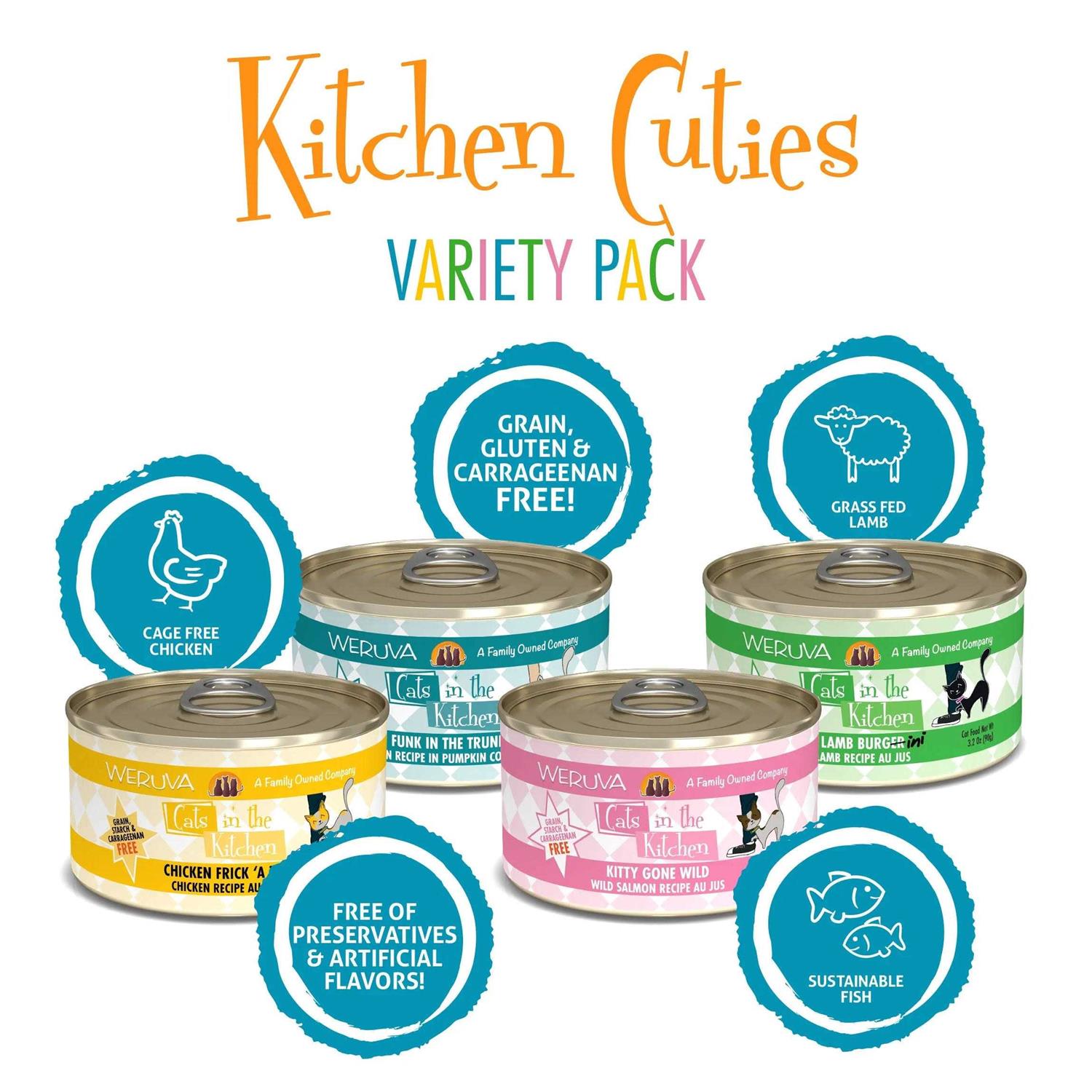 Weruva Cats in the Kitchen Cuties Cat Food Variety Pack - Healthber