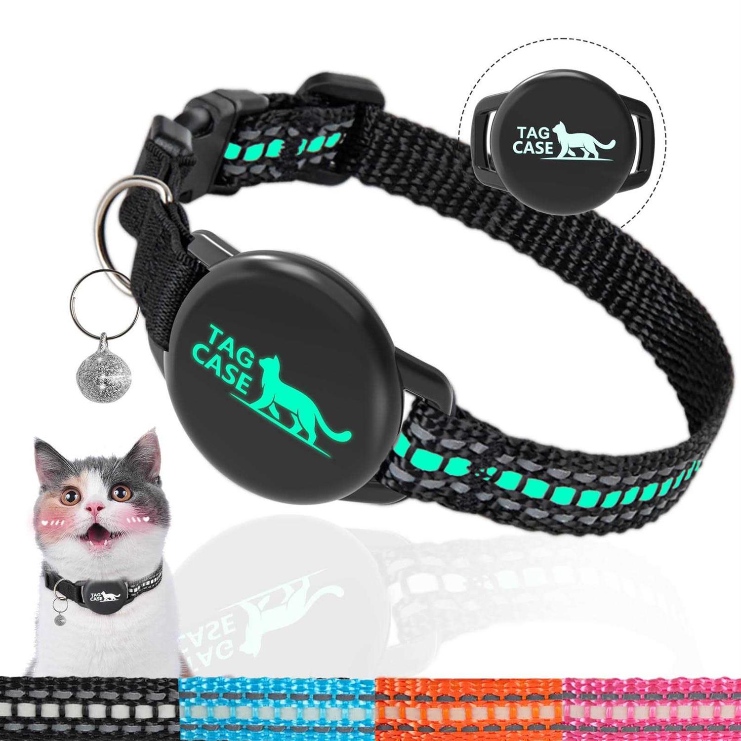 Luminous Airtag Cat Collar,PROFAVO Apple Air Tag Cat Collar with Airtag Holder,Reflective Cat GPS Tracker Collar for Girl Boy Small Cats,Kittens,and - Healthber