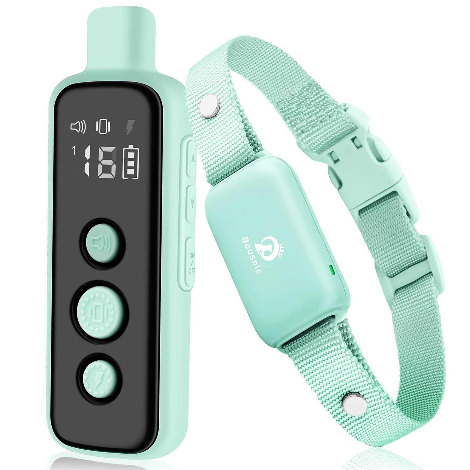 Bousnic Shock Collar for Dogs Waterproof Rechargeable Dog Electric Training Collar with Remote for Small Medium Large Dogs - Healthber