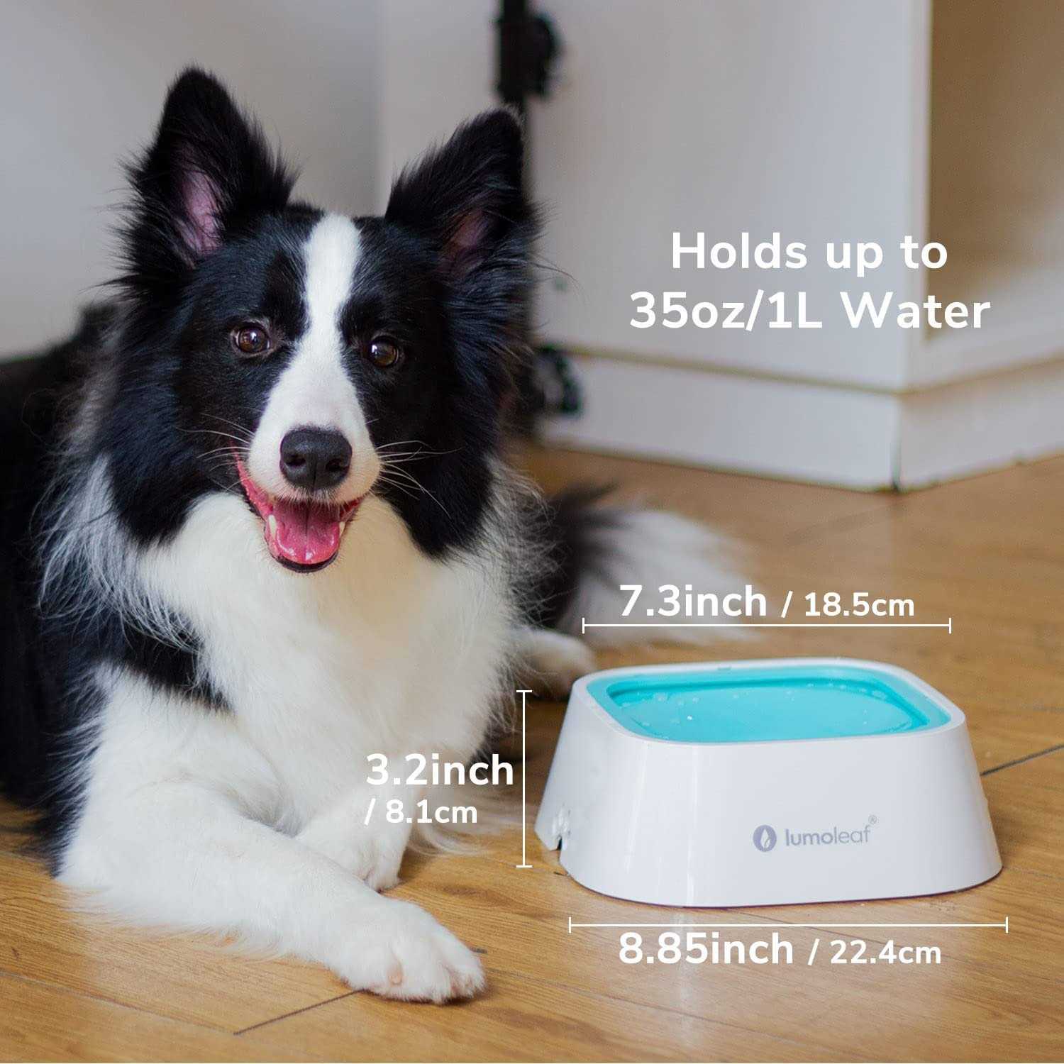 LumoLeaf Dog Water Bowl Pet Slow Water Feeder Bowl No Spill Dog Bowl - Healthber