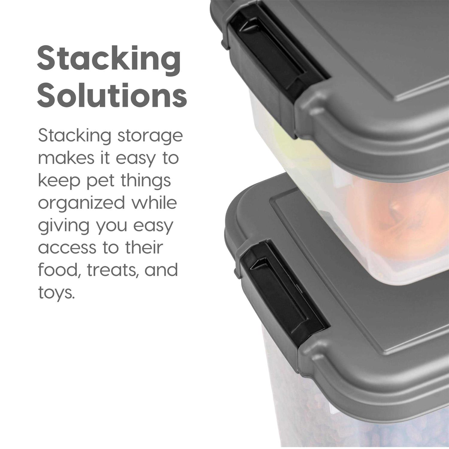 Iris USA 3 Piece Airtight Pet Food Storage Container Combo - Healthber