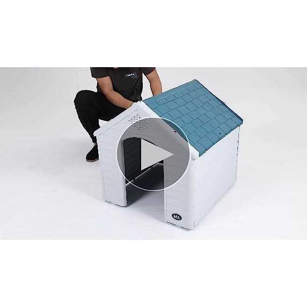 Bestpet Large Dog House Insulated Kennel Durable Plastic Dog House for Small Medium Large Dogs Indoor Outdoor Weather & Water Resistant Pet - Healthber