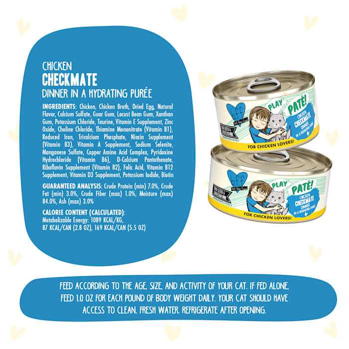 BFF Play Pate Lovers Chicken Checkmate Wet Cat Food - Healthber