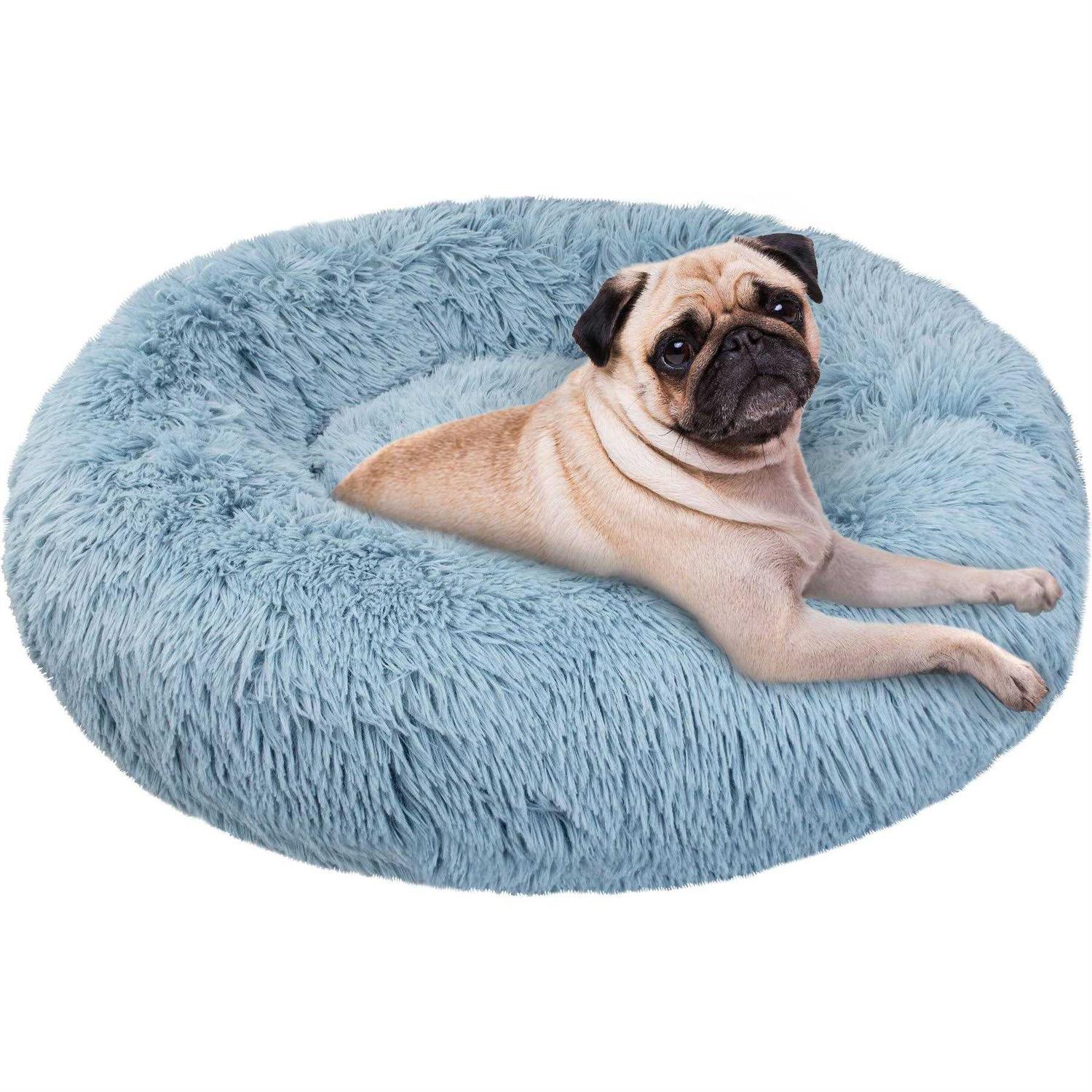 PetAmi Calming Dog Bed for Puppy Cat Kitten Round Washable Pet Bed - Healthber