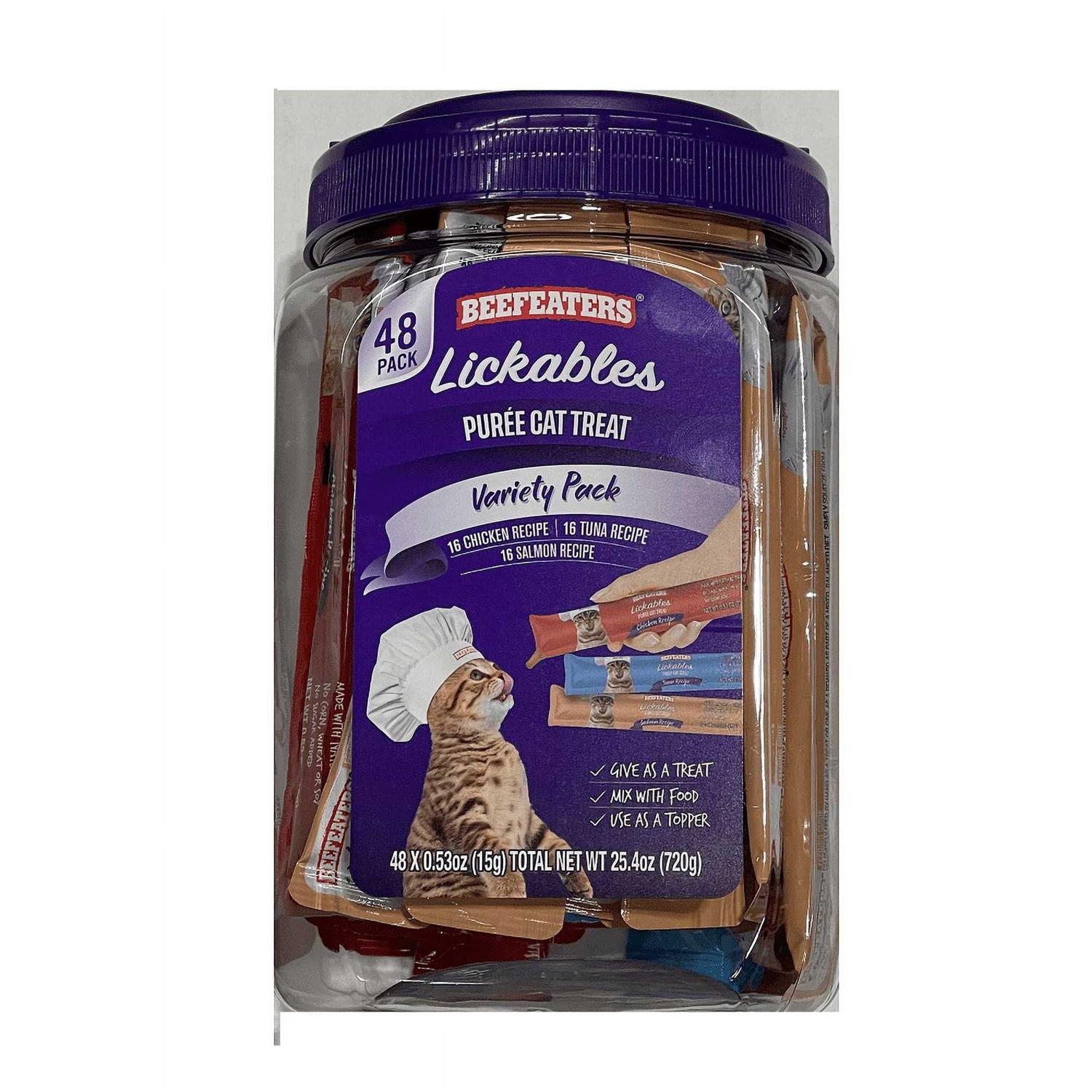 Beefeaters Lickables Puree Cat Treat Variety Pack 25.4 OZ - Healthber