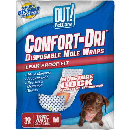 OUT! PetCare Disposable Male Dog Diapers - Healthber