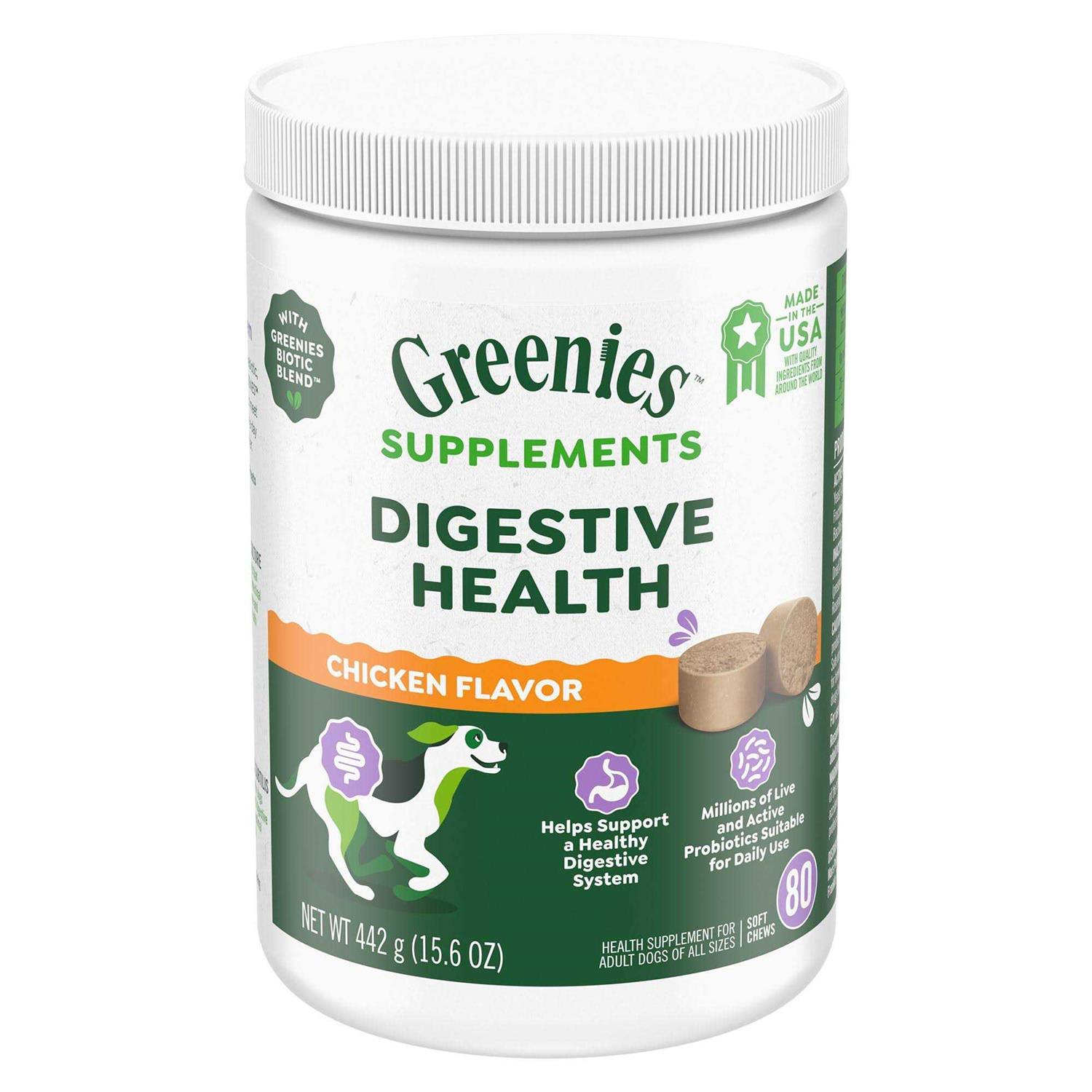 Greenies Supplements Digestive Health Probiotics for Dogs Chicken Flavor - Healthber