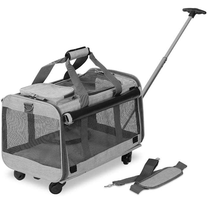 Kopeks Pet Carrier with Detachable Wheels for Small and Medium Dogs Cats - Healthber