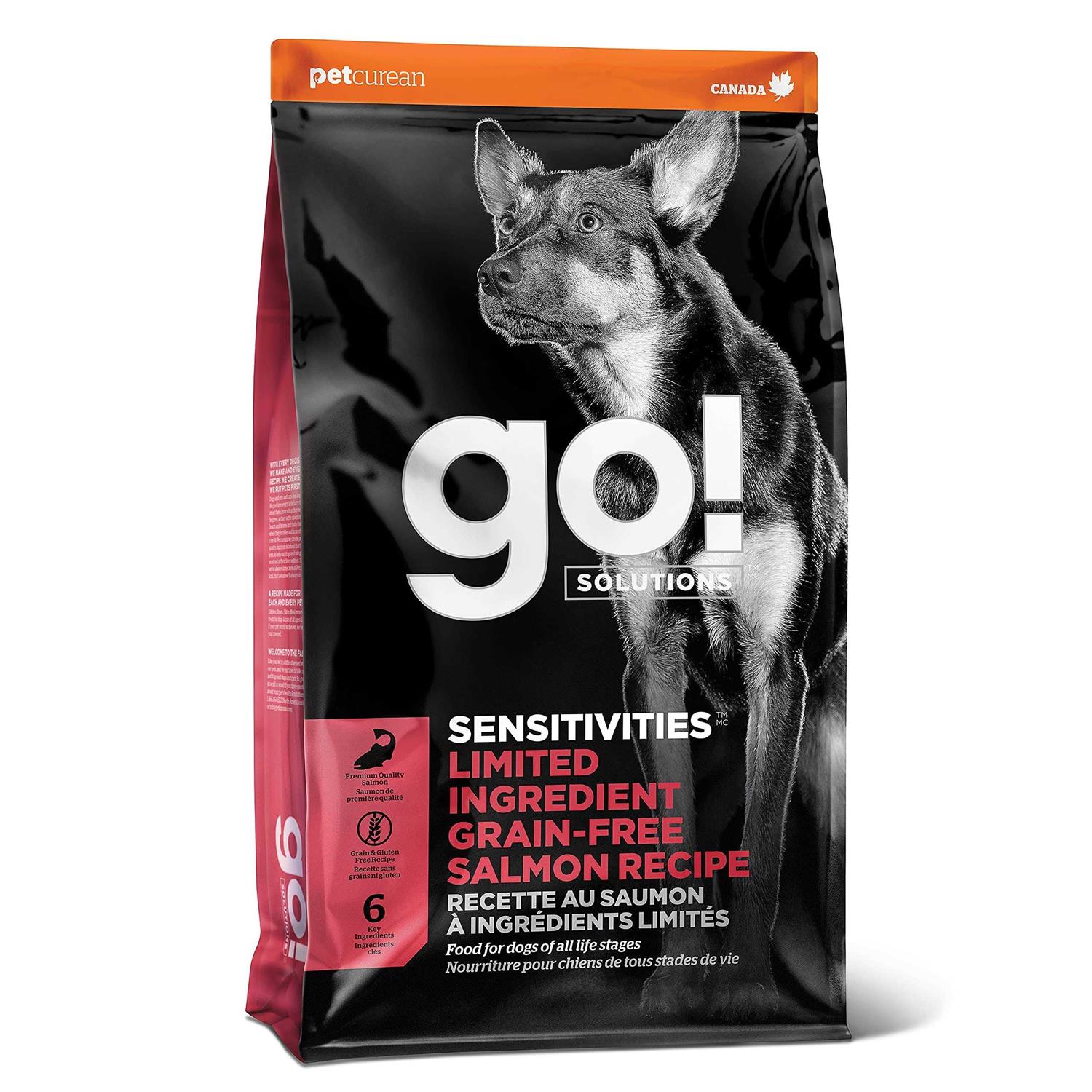 Petcurean Go! Sensitivities Limited Ingredient Grain Free Salmon Recipe Dry Dog Food - Healthber