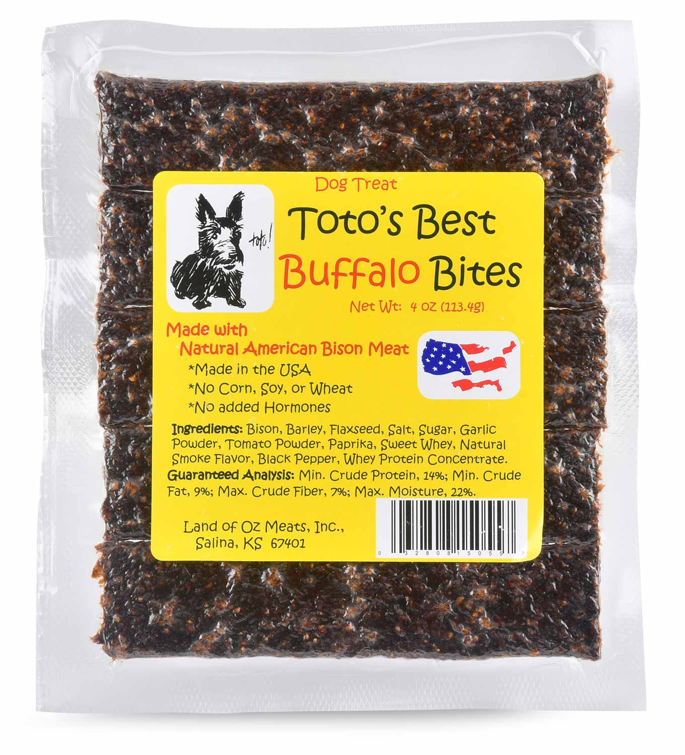 Toto's Best Buffalo Bites Dog Treats, 4 oz - Healthber