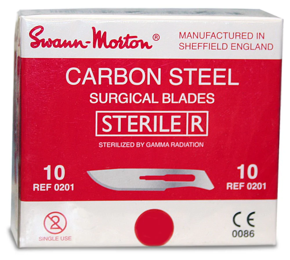 Swann Morton Scalpel Blades, #10, 100 ct - Healthber