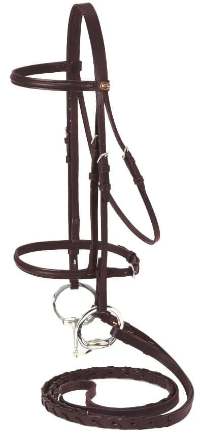Miniature Raised Snaffle Bridle, Brown - Healthber