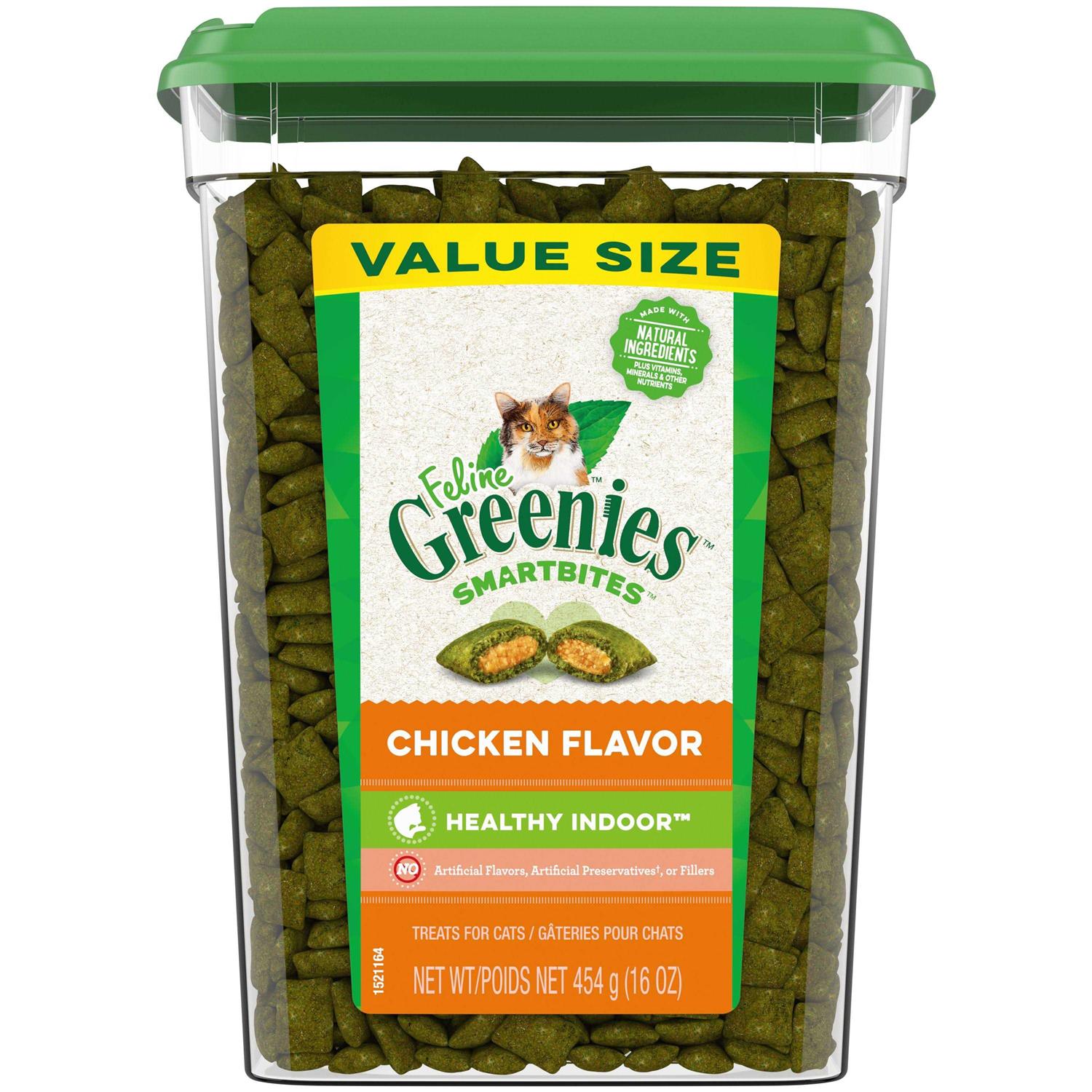 Feline Greenies SmartBites Cat Treats Skin & Fur - Healthber