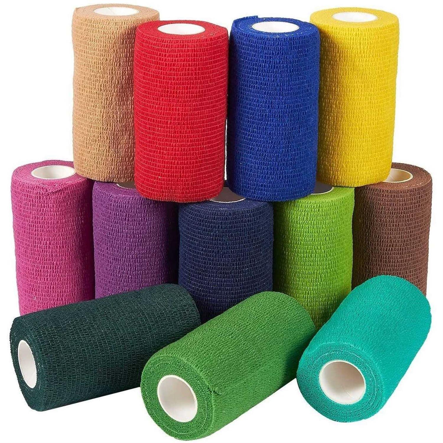 Juvale 12 Rolls Self Adhesive Bandage Wrap 4 5 Vet Tape - Healthber