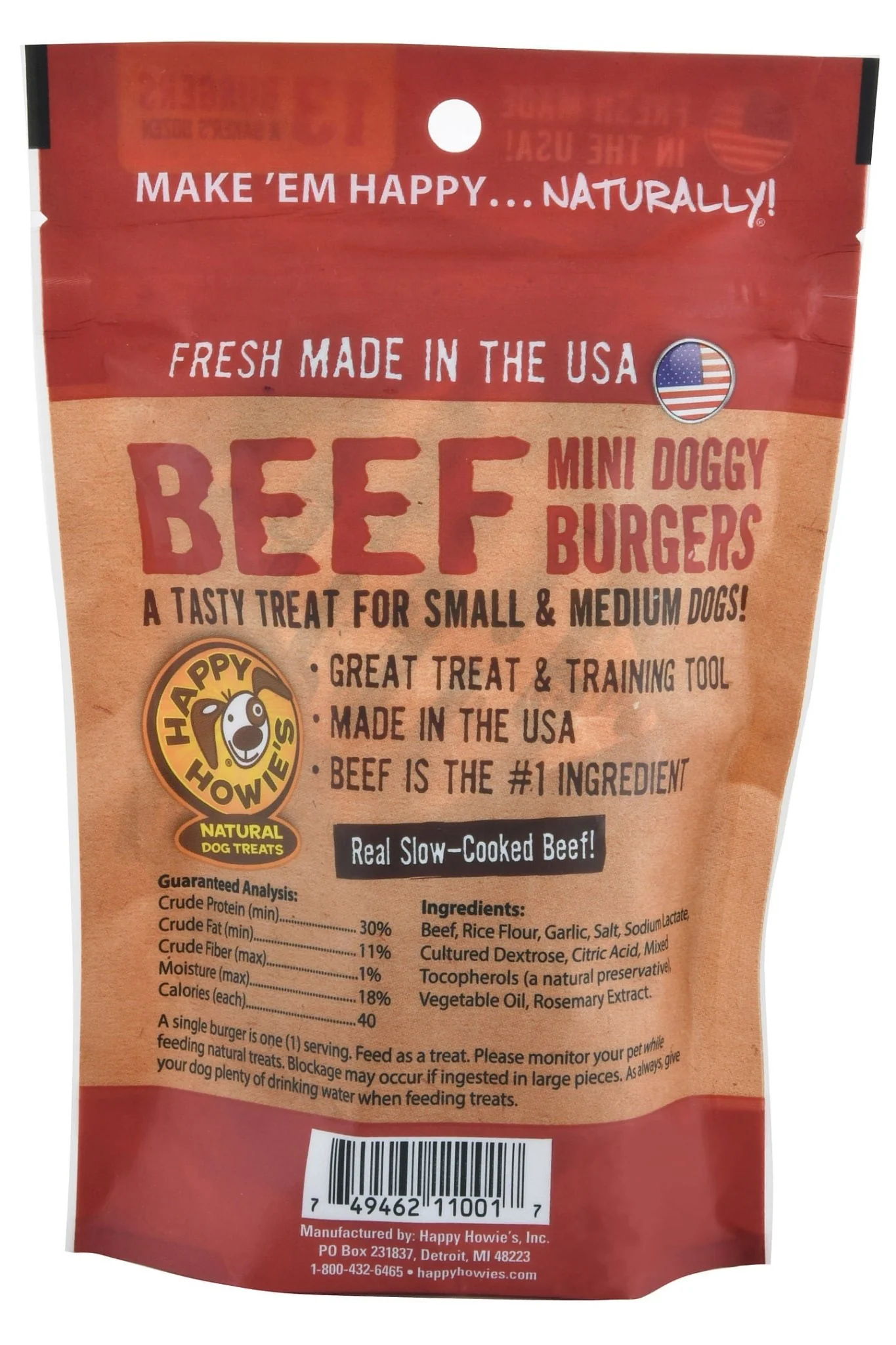 Happy Howie's Beef Doggy Burgers - Healthber