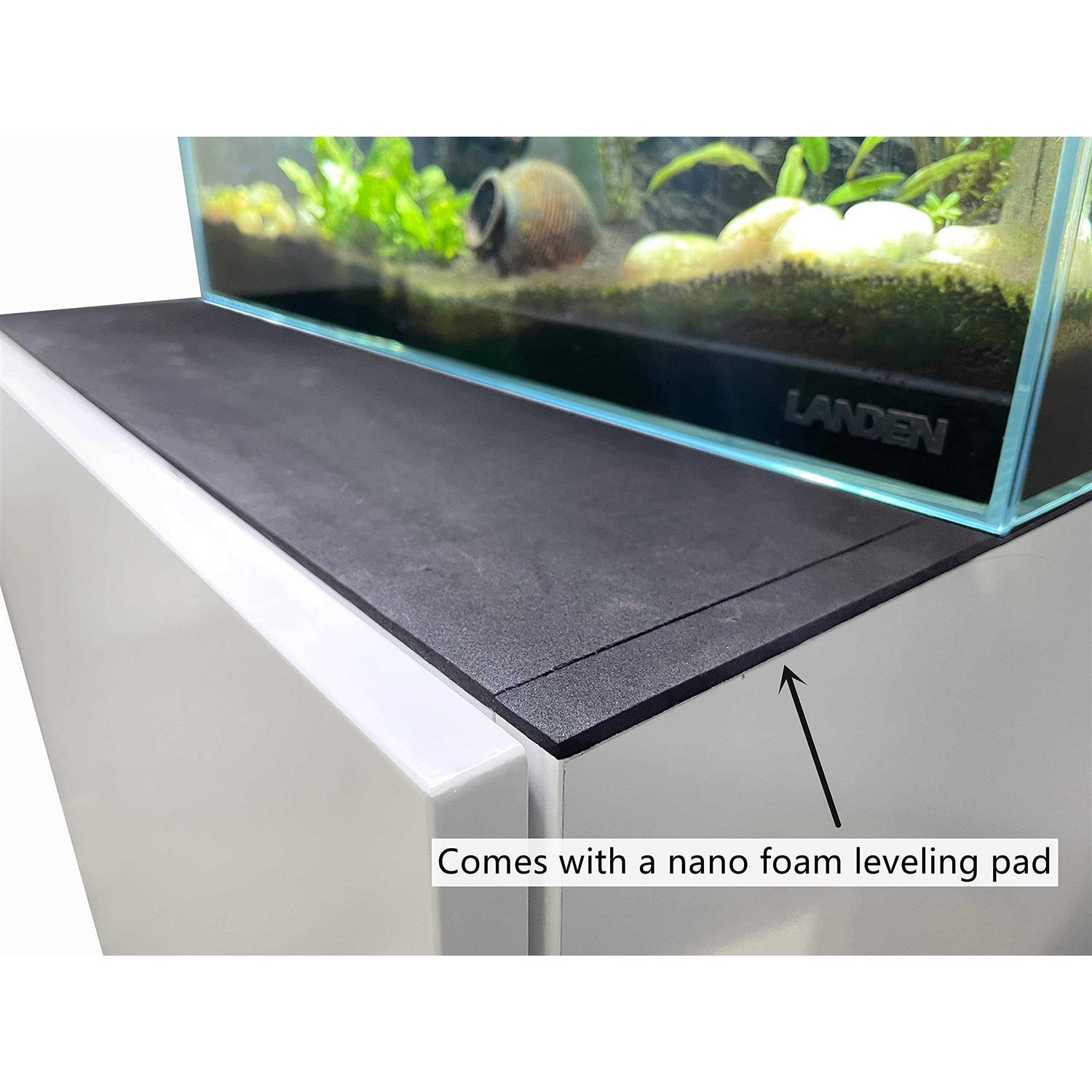LANDEN Aquarium Stand and cabinet, for up Tank,Fish Tank, Nano Foam Leveling Mat Included, contemporary and Simple Design - Healthber