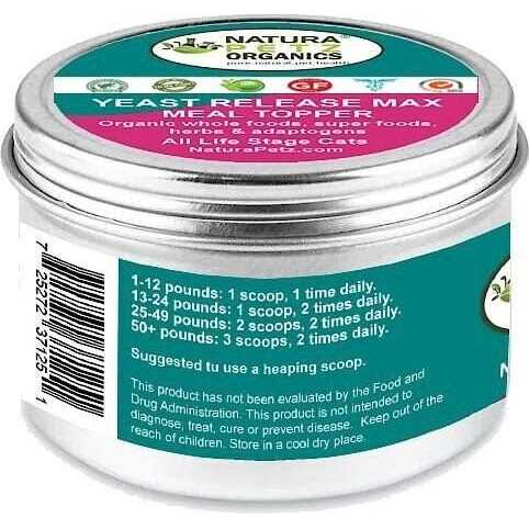Natura Petz Organics YEAST RELEASE MAX MEAL TOPPER* Master Blend Candida YEAST Defense* For Dogs And Cats* - Healthber