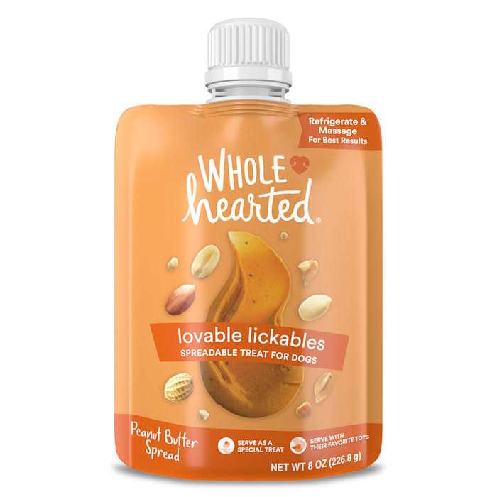 WholeHearted Loveable Lickables Peanut Butter Dog Treats - Healthber