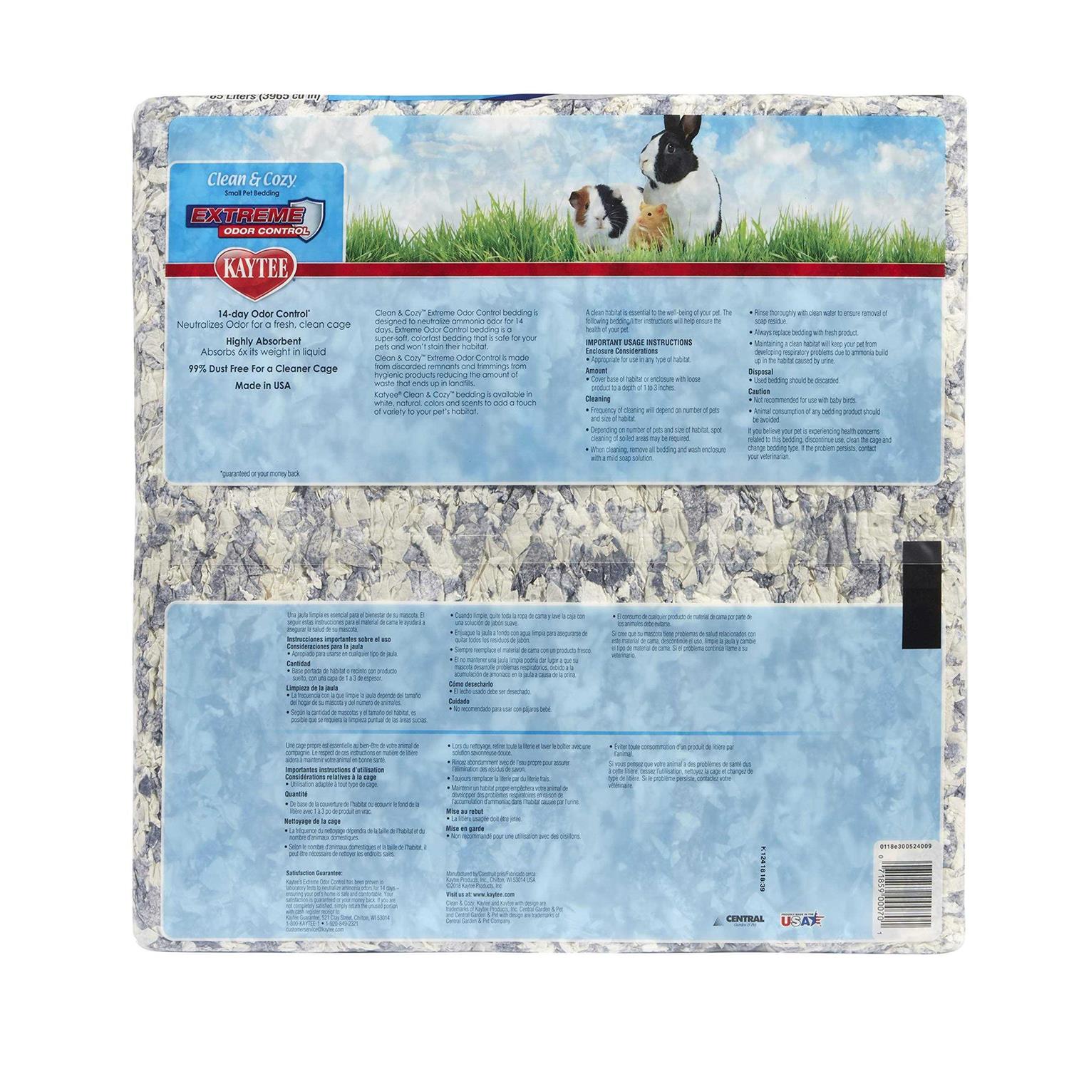 Kaytee Clean Cozy Small Pet Bedding Extreme Odor Control - Healthber