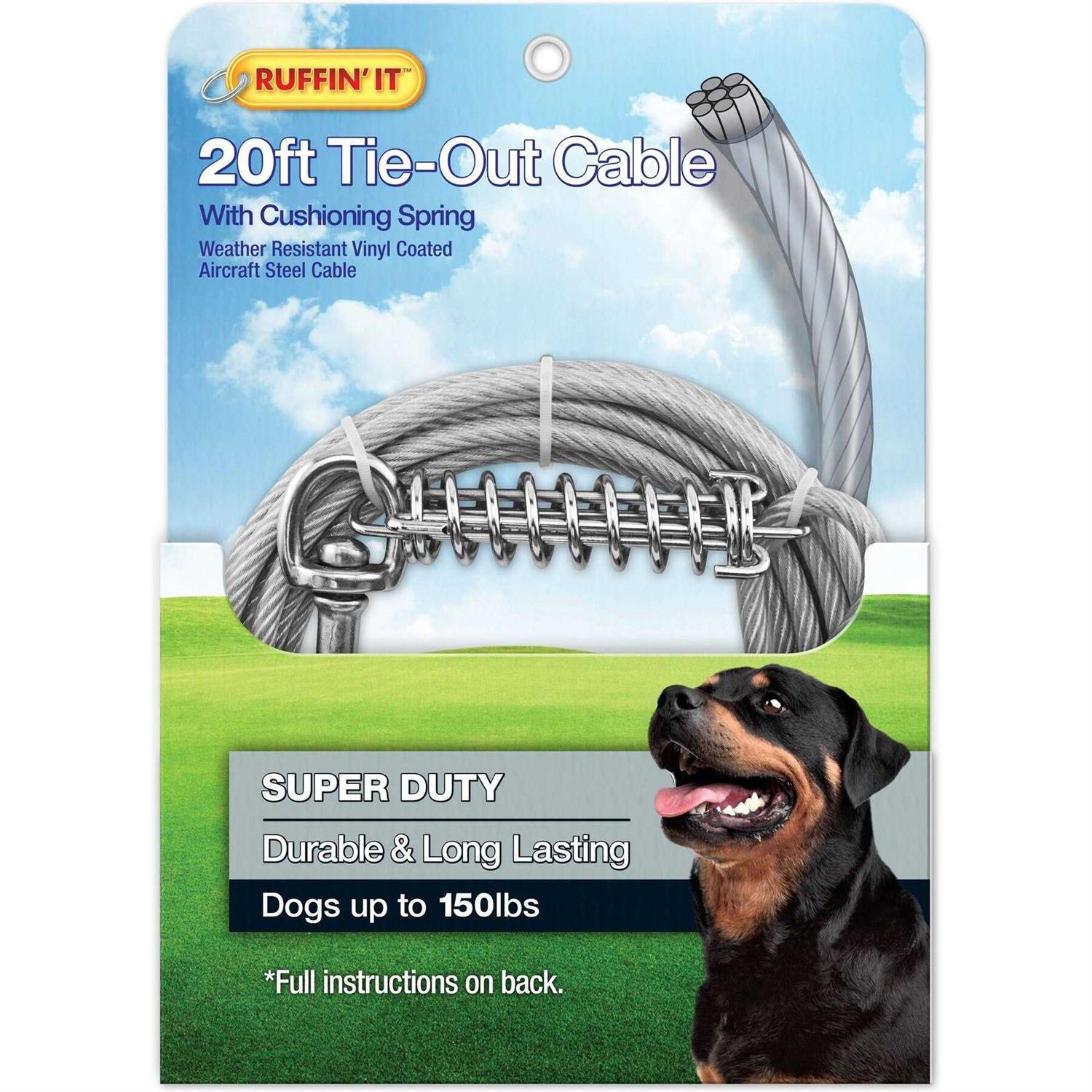 Westminster Pet 29620 Ruffin’ It Super-Duty Extra Large Dog Tie-Out Cable - Healthber