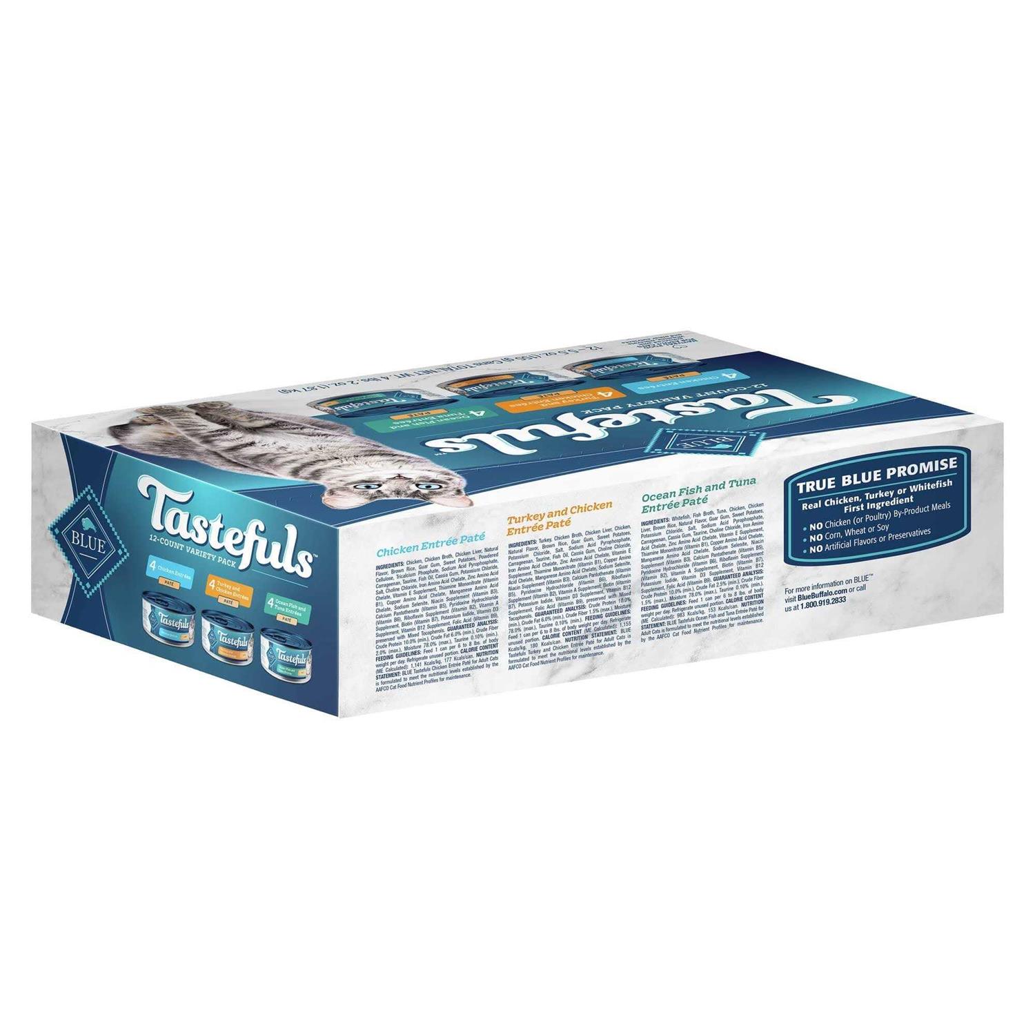 Blue Buffalo Tastefuls Wet Cat Food Variety Pack - Healthber