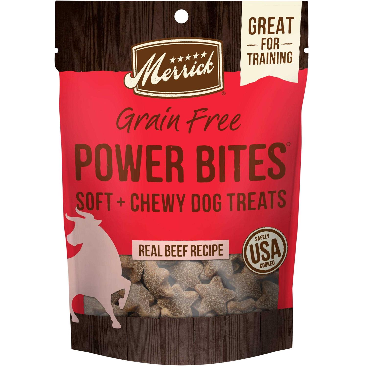 Merrick Real Beef Power Bites Dog Treats - Healthber
