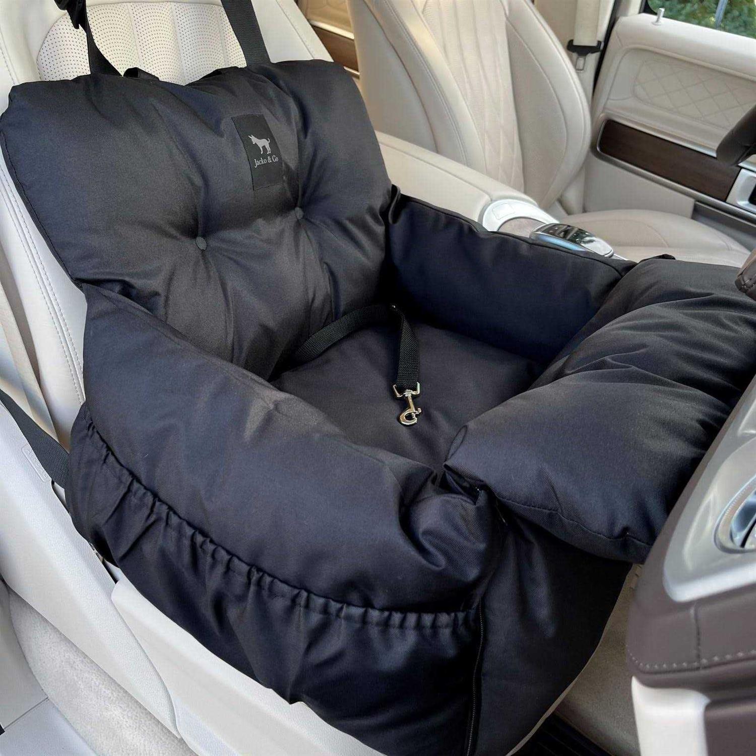 JACKO & CO Premium Dog Car Seat & Booster Seat for Small & Medium Pets Under 35lbs - Healthber