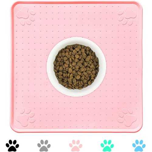 Ptlom Pet Placemat for Dog and Cat, Mat for Prevent Food and Water Overflow, Suitable for Small, Medium and Big Pet - Healthber