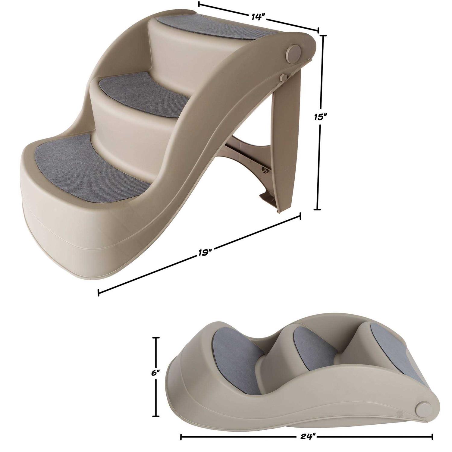 Pet Adobe Folding Dog & Cat Steps 845740KLT - Healthber