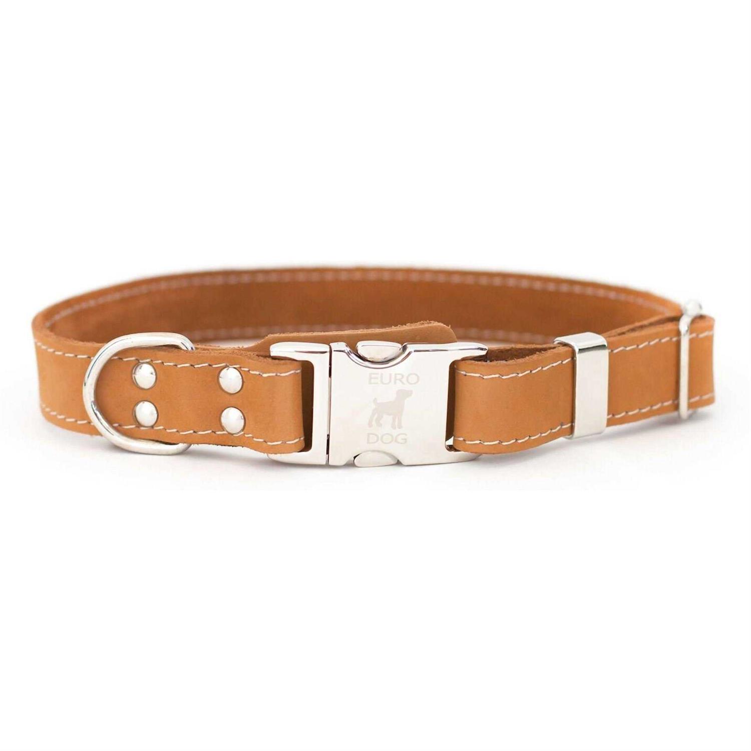 Euro-Dog Luxury Soft Leather Collar - Healthber