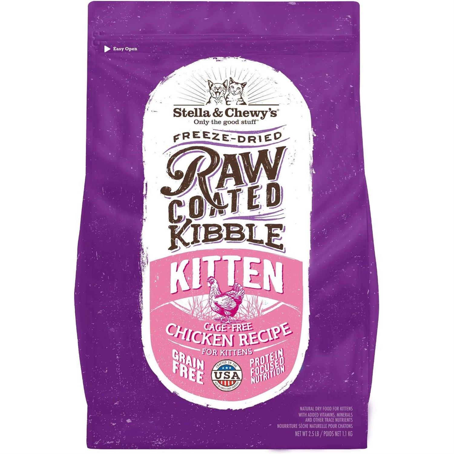Stella & Chewy’s Raw Coated Cage-Free Chicken Kitten Dry Cat Food - Healthber