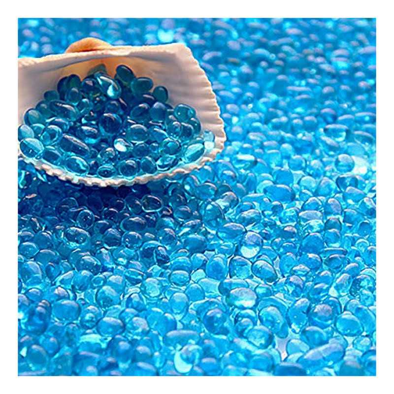 Wayber Glass Stones 1lb/460g Irregular Sea Glass Pebbles Non-toxic Artificial Crystal Gemstones for Aquarium Turtle Tank Vase Filler Terrarium Flowe - Healthber